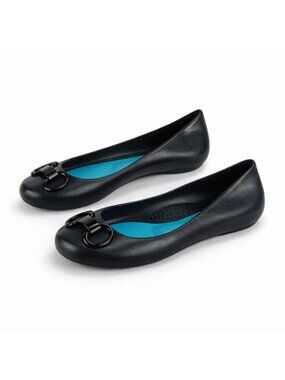 Oka-B Womens Horse Bit Embellishment Ballet Flats Matte Black Size 6 | 36